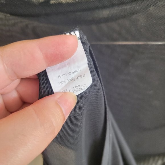 Large SHEIN Black Mesh Crop Top - Picture 4 of 4